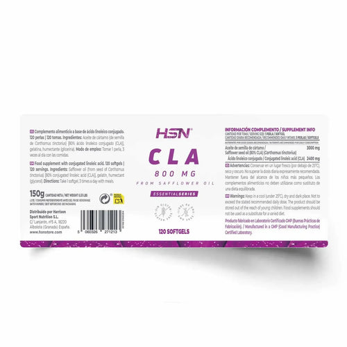 CLA 800mg (ÁCIDO LINOLEICO CONJUGADO) - 120 perlas