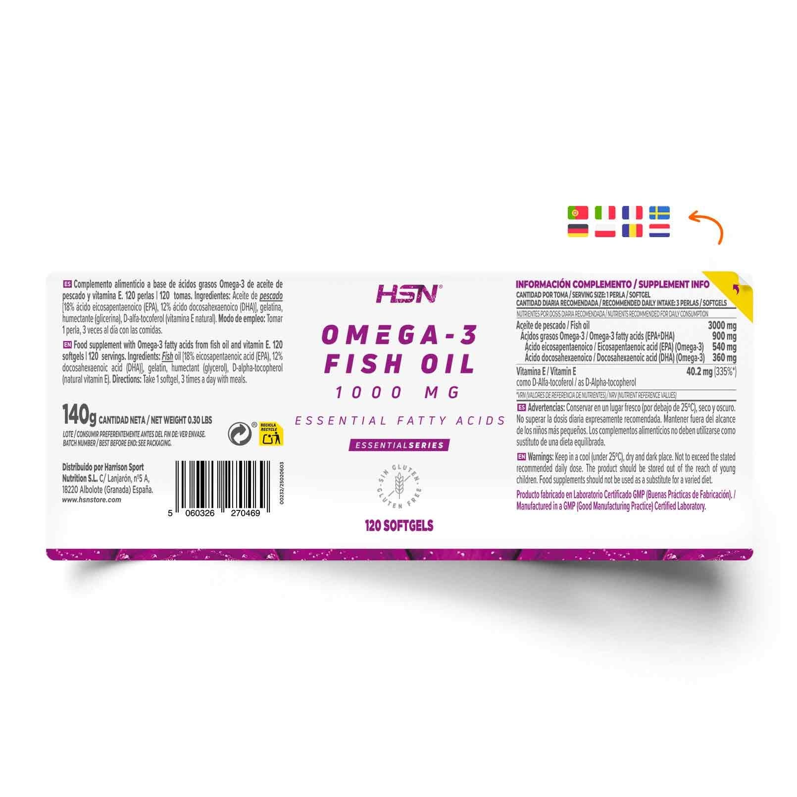 OMEGA-3 ACEITE PESCADO 1000mg - 120 perlas