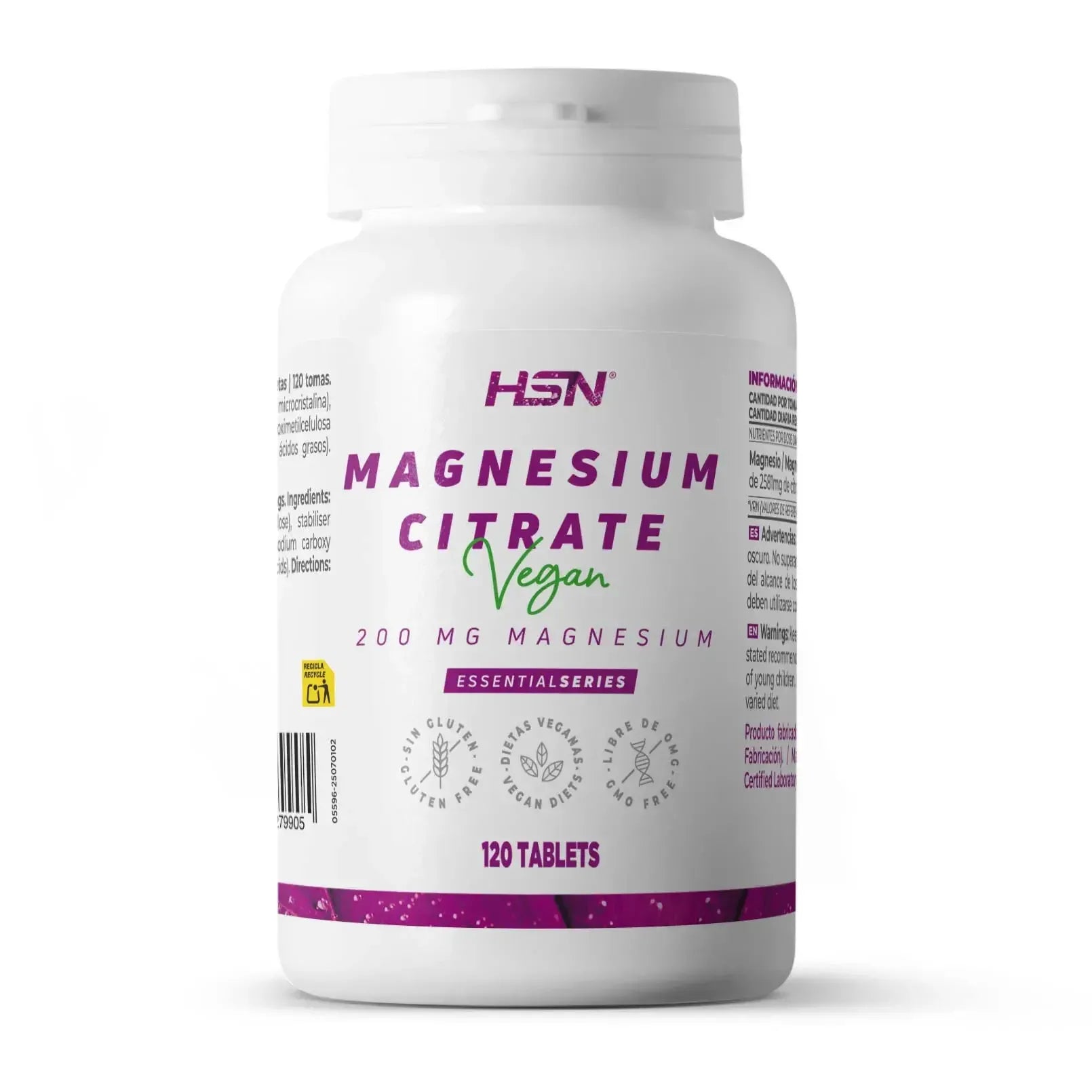 CITRATO DE MAGNESIO (200mg MAGNESIO) - 120 tabs